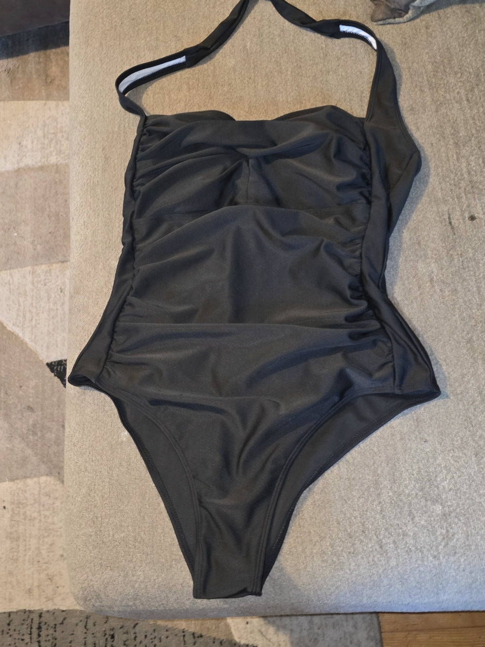 Classic Black One-Piece Swimsuit - Large